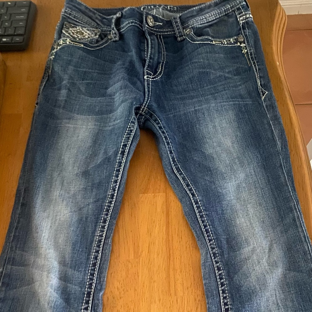 Grace in LA Indigo flared leg jeans